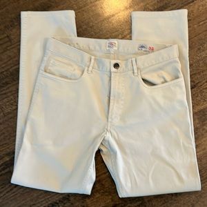Faherty men’s Comfort Twill 5 pocket pant, size 22, tan color, like new!